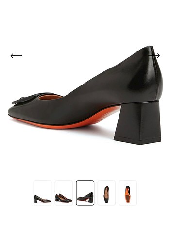 Santoni Siyah Deri Topuklu Kadın Ayakkabı./304 - Görsel 2