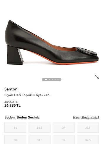 Santoni Siyah Deri Topuklu Kadın Ayakkabı./304 - Görsel 3
