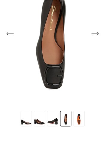 Santoni Siyah Deri Topuklu Kadın Ayakkabı./304 - Görsel 4