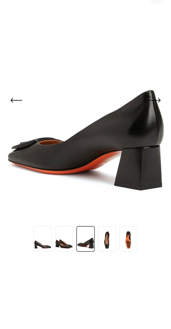 Santoni Siyah Deri Topuklu Kadın Ayakkabı./304 - Görsel 2