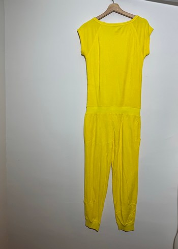 Sarı Kadın Midi Tulum, Kısa Kollu, Rahat Kesim./1446 - Görsel 5