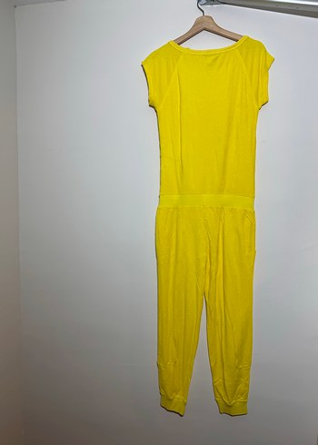 Sarı Kadın Midi Tulum, Kısa Kollu, Rahat Kesim./1446 - Görsel 6