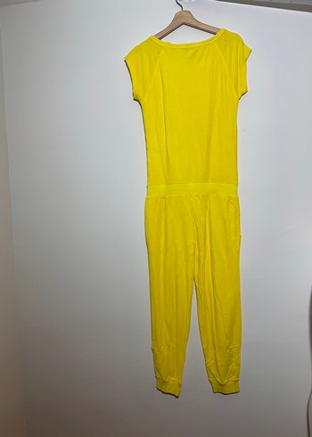 Sarı Kadın Midi Tulum, Kısa Kollu, Rahat Kesim./1446 - Görsel 7