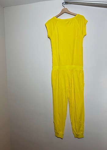 Sarı Kadın Midi Tulum, Kısa Kollu, Rahat Kesim./1446 - Görsel 8