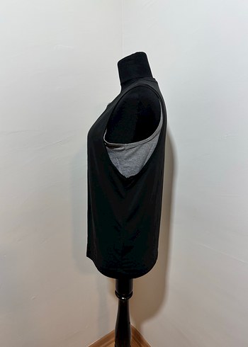 Siyah Baskılı Rahat Kadın Atlet./1580 - Görsel 5