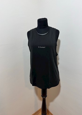 Siyah Baskılı Rahat Kadın Atlet./1580 - Görsel 2