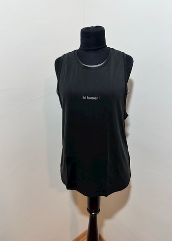 Siyah Baskılı Rahat Kadın Atlet./1580 - Görsel 3