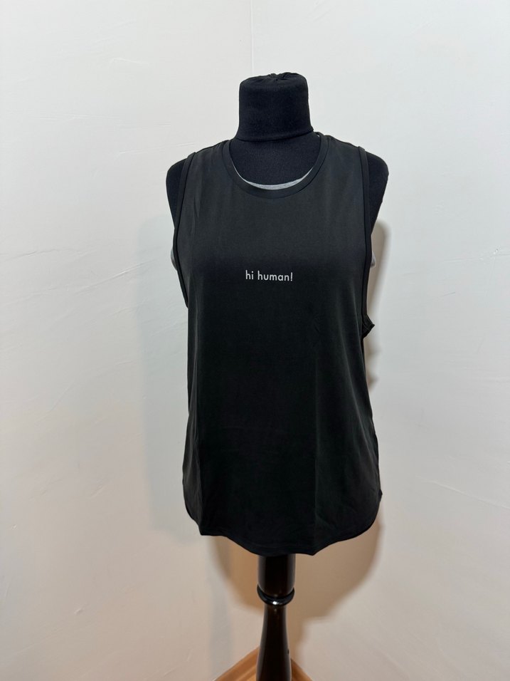 Siyah Baskılı Rahat Kadın Atlet./1580 - Görsel 3