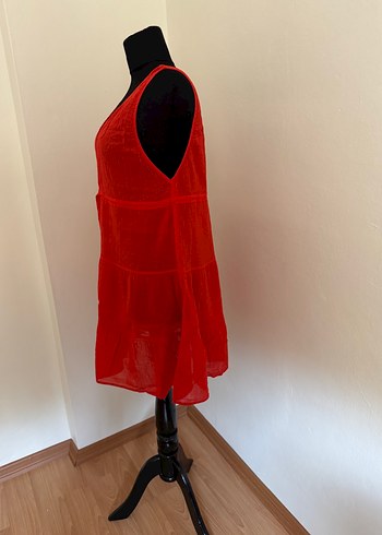 Kırmızı Kolsuz tunik - Görsel 4