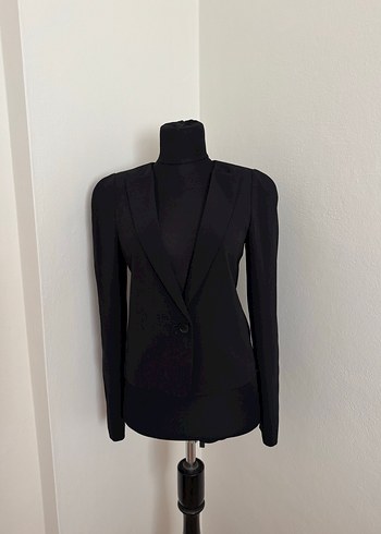 Düğmeli Siyah Kadın Blazer Ceket. /620