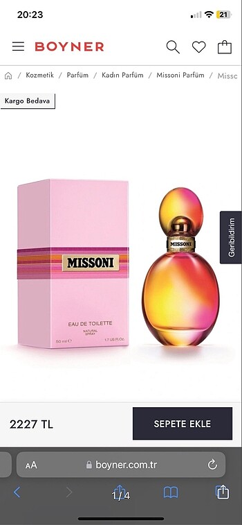 missoni 50 ml kadın parfüm