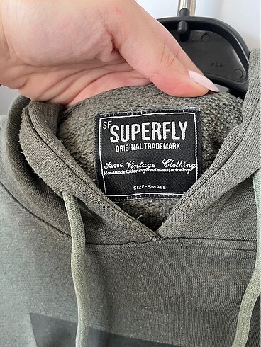 H&M haki kapüşonlu sweatshirt