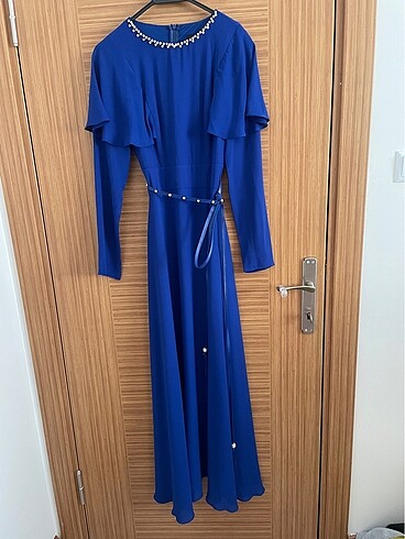 36 Beden mavi Renk Alvina elbise