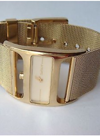 Kadın Parlak Altın Kemerli Saat - Görsel 11