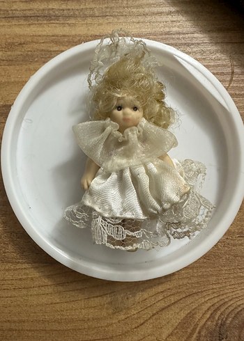 Beyaz Dantel Elbiseli Bebek taş bebek - Görsel 4