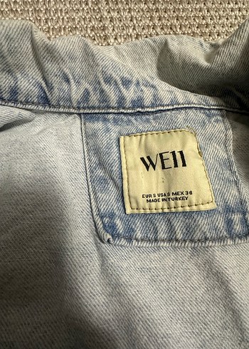 Gri Düğmeli Kadın Denim Ceket - Görsel 5