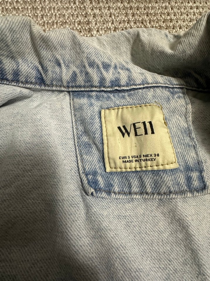 Gri Düğmeli Kadın Denim Ceket - Görsel 5