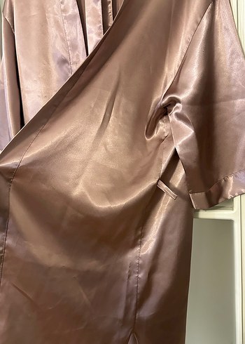 Saten Midi Kadın Sabahlık, Bohem Stil - Görsel 4