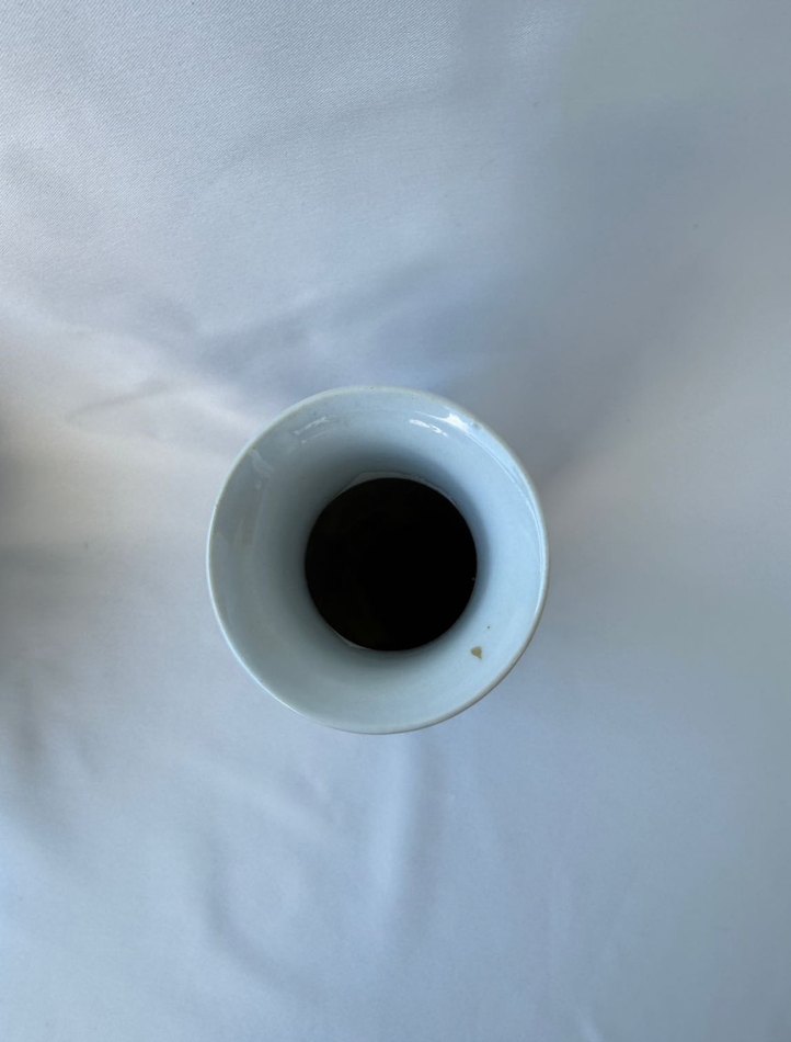 Mavi Çiçek Desenli Seramik Vazo - Görsel 3