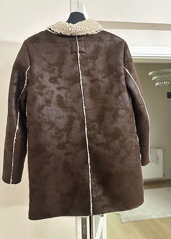Mango Kahverengi Süet Kürklü Kadın Ceket