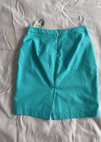 Turkuaz Midi Mini Etek - Görsel 2