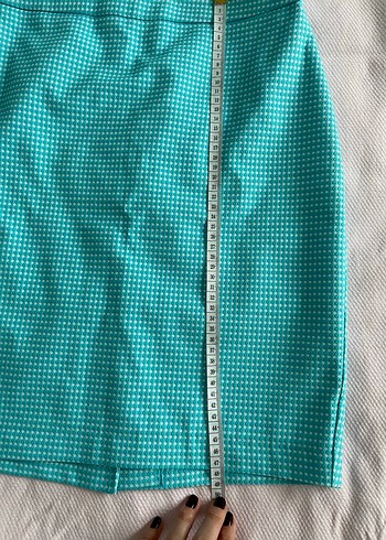 Turkuaz Midi Mini Etek - Görsel 5