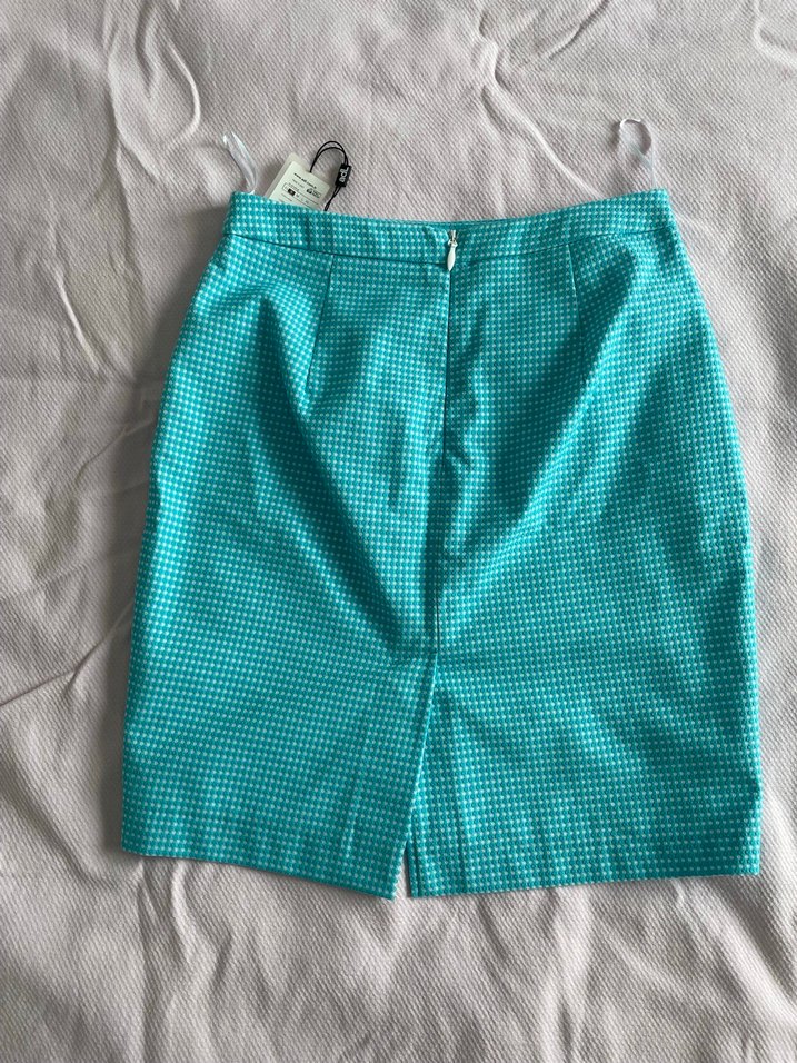 Turkuaz Midi Mini Etek - Görsel 2