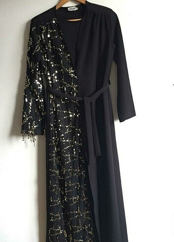 Abaya elbise içli dışlı takım