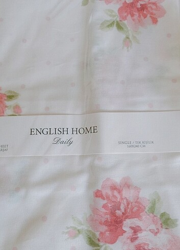 English home tek kişilik Pamuk carsaf artı yastık kılıfı 