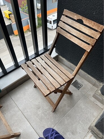 Beden Balkon ahşap masa sandalye seti