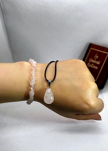 Beyaz Boncuklu Kuvars Bileklik - Görsel 2