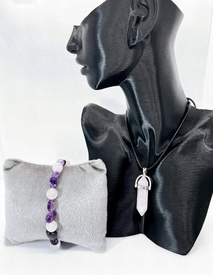 Mor Boncuklu Gotik Bileklik - Görsel 2