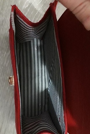 diğer Beden kırmızı Renk kırmızı renkli süet çanta