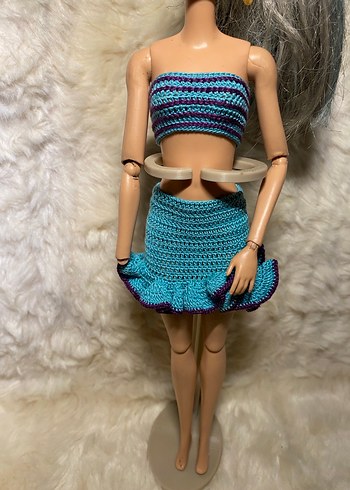 örgü barbie bebek elbisesi - Görsel 2