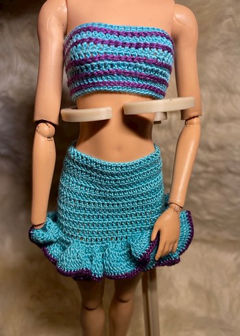 örgü barbie bebek elbisesi - Görsel 7