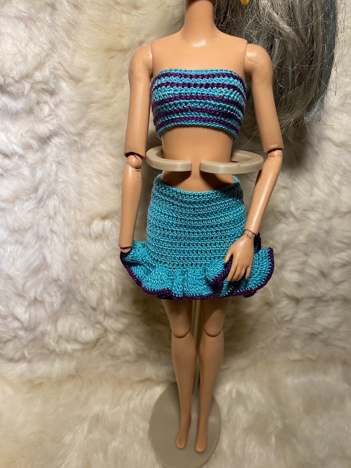 örgü barbie bebek elbisesi - Görsel 2