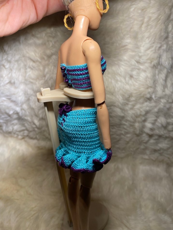 örgü barbie bebek elbisesi - Görsel 5