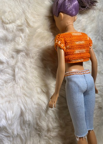 örgü barbie bebek kıyafeti - Görsel 5