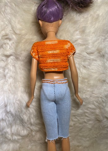 örgü barbie bebek kıyafeti - Görsel 4