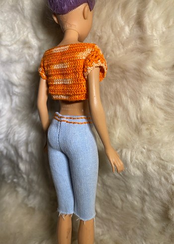 örgü barbie bebek kıyafeti - Görsel 6