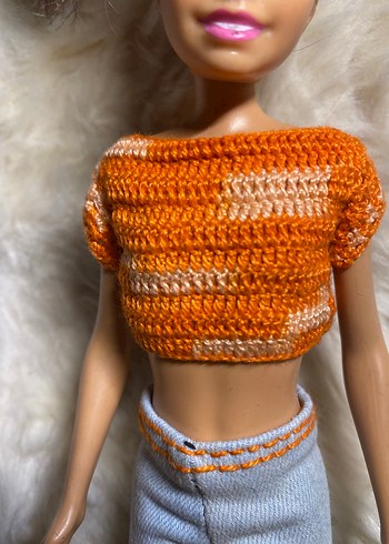 örgü barbie bebek kıyafeti - Görsel 2