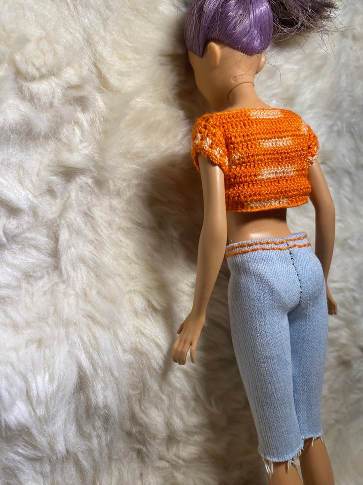 örgü barbie bebek kıyafeti - Görsel 5