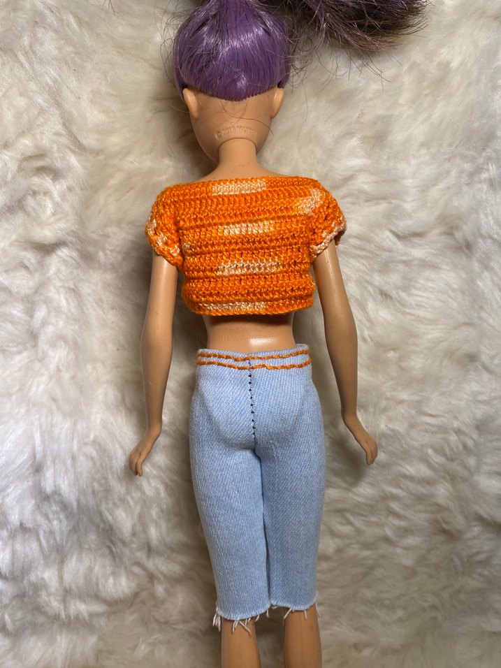 örgü barbie bebek kıyafeti - Görsel 4