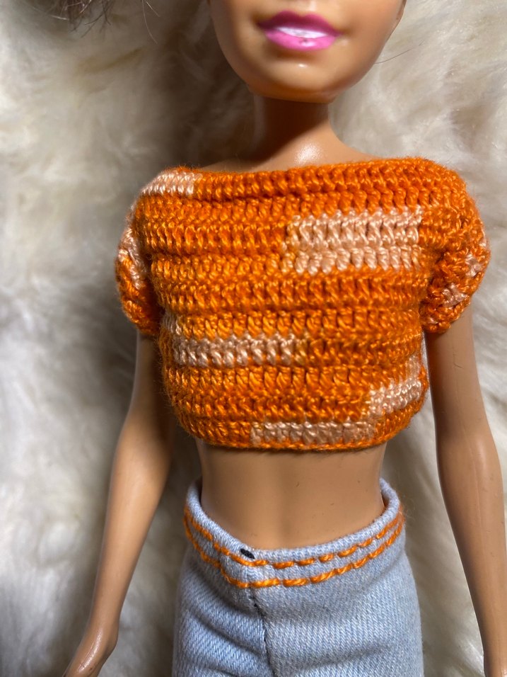 örgü barbie bebek kıyafeti - Görsel 2