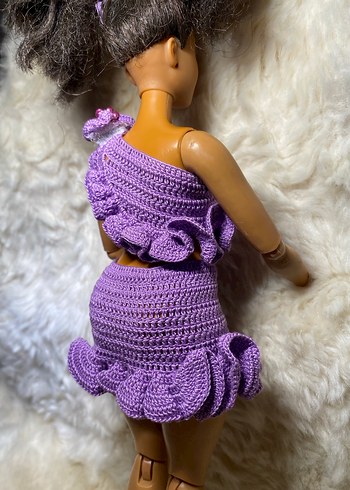 örgü barbie bebek elbisesi - Görsel 8