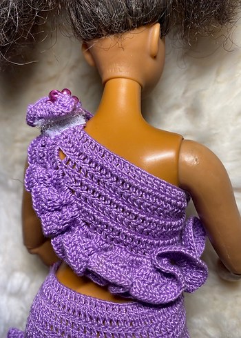 örgü barbie bebek elbisesi - Görsel 6