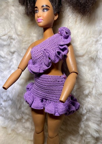 örgü barbie bebek elbisesi - Görsel 4