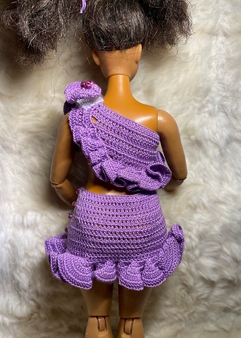 örgü barbie bebek elbisesi - Görsel 5