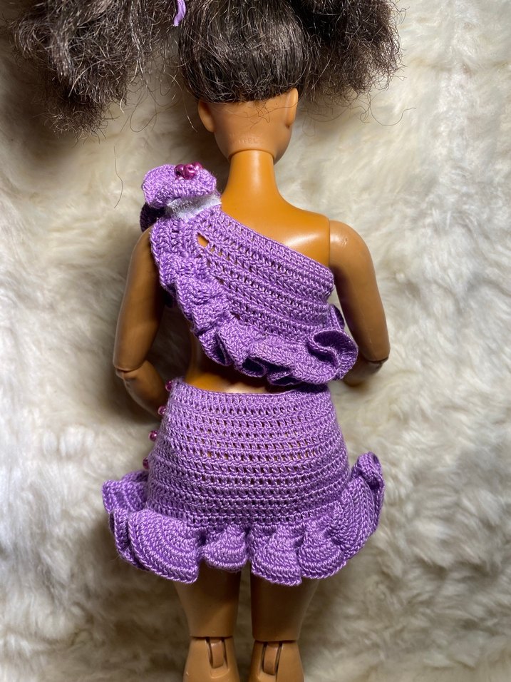 örgü barbie bebek elbisesi - Görsel 5