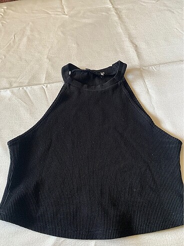 Diğer Siyah halter yaka crop